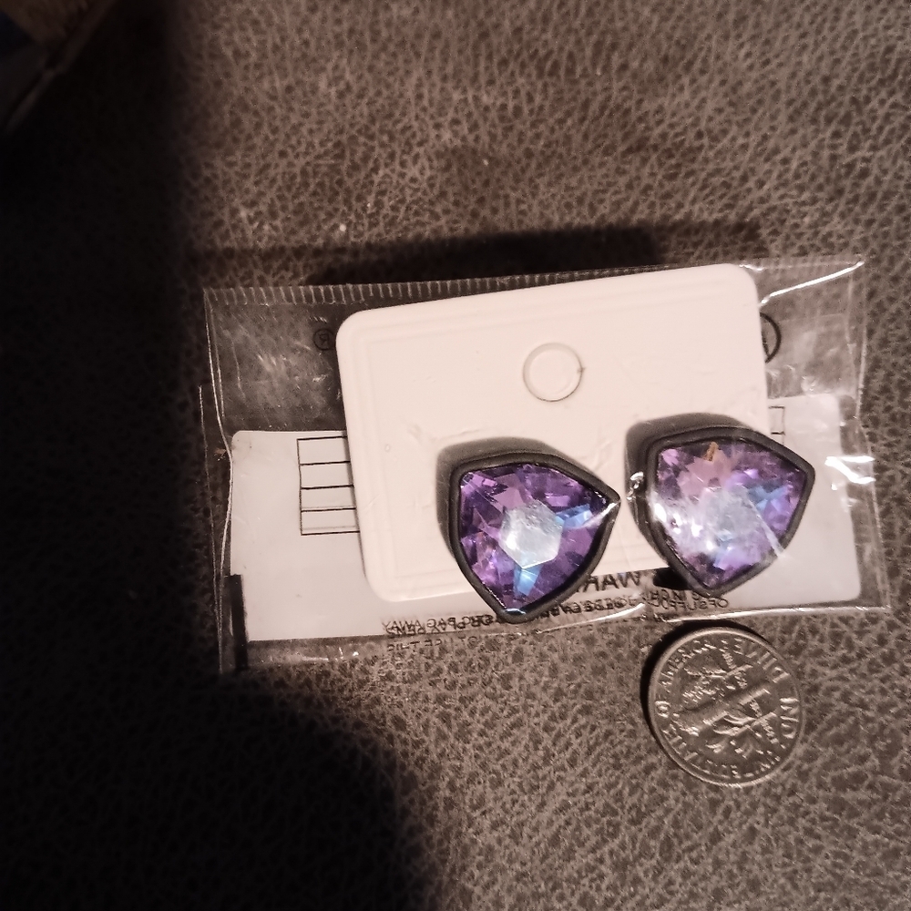 Elegant Multicolor Crystal Earrings - Picture 5 of 5